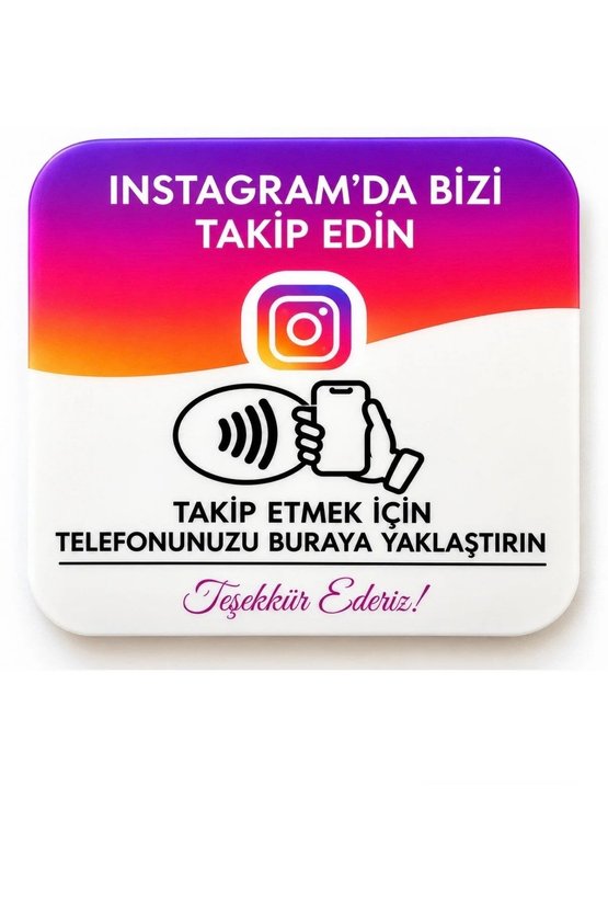 İnstagram NFC Yorum Kartı 5 Yıldız Yorum Toplar