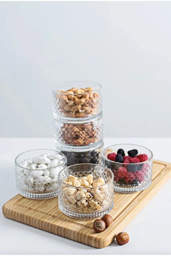 6lı Cam Kase Magnolia-magnolya Puding Kasesi Çerezlik 200 ml 6 lı Cam Kase