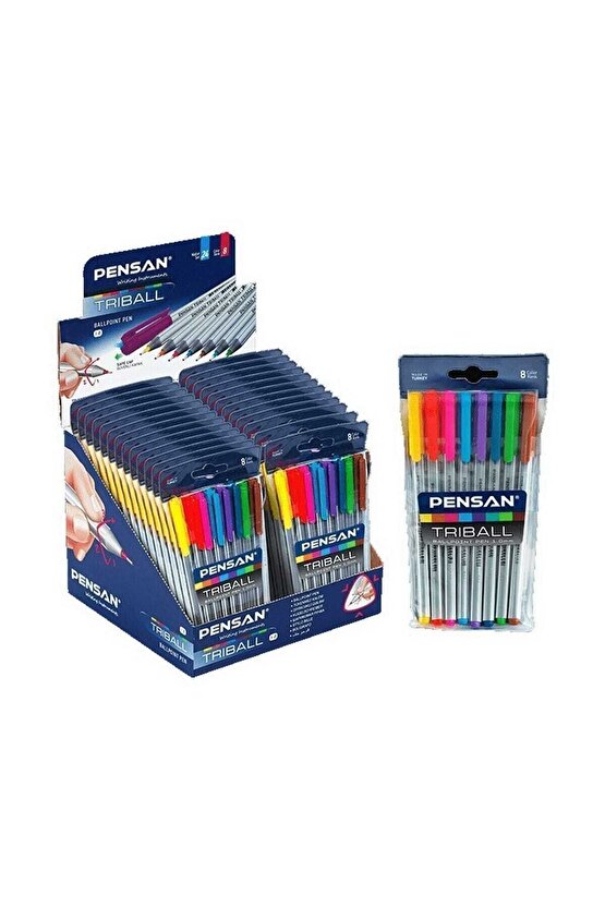 Triball Tükenmez Kalem 1.0 Mm Color Me 8 Li Set Tk.k