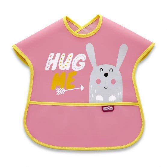Babyjem Poli Muşamba Büyük Önlük Pembe