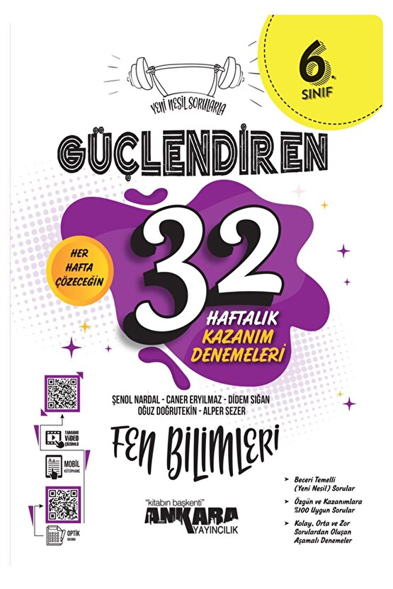 6.Sınıf Tüm Dersler Güçlendiren 32 Haftalık Kazanım Denemeleri Modüller Set