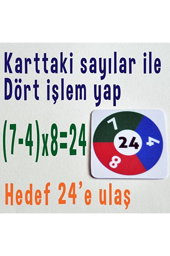 2li Matematik Oyun Seti - Hedef 24 Ve Hedef 12 Tamsayılar Bir Arada - Eğlenceli Öğretici Işlem Oyunu