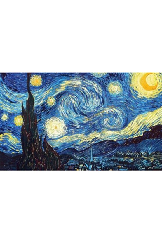 Van Gogh Yıldızlı Geceler Sanatsal Dijital Halı