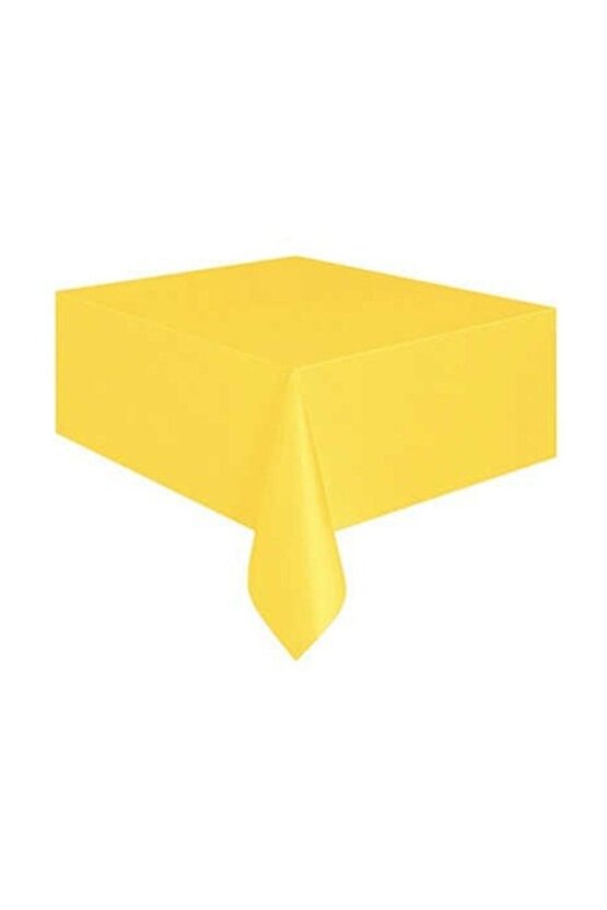 Plastik Sarı Masa Örtüsü 120x180 cm