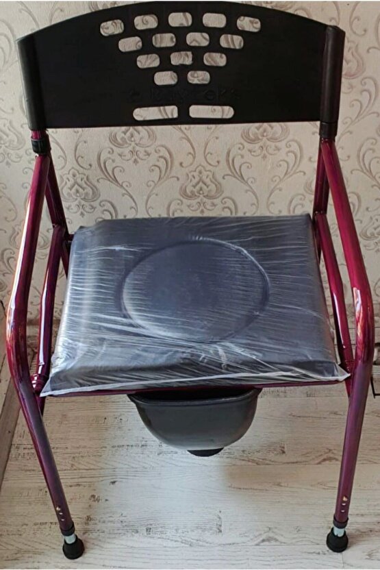 Hasta Sandalyesi Deri Döşemeli Klozet Plastik Hunili Direk Wc Alaturka Tuvalet Üzerine Uygun