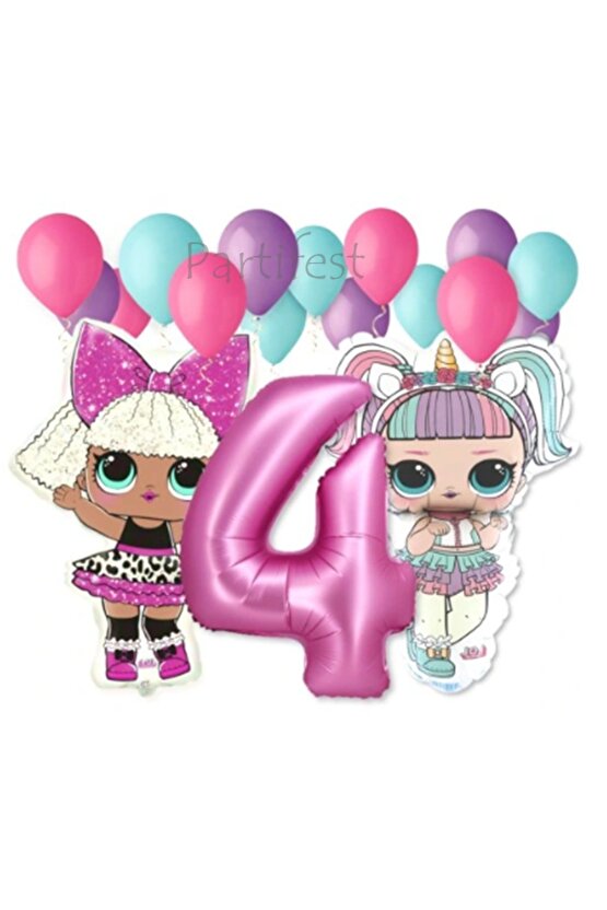 Lol Surprise Balon Seti Lol Bebek 4 Yaş Balon Seti Lol Doğum Günü Parti Seti