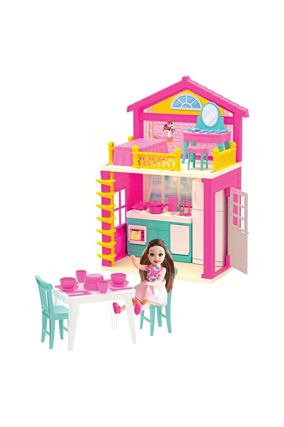 Lolanın 2 Katlı Evi - Ev Oyuncak - Lolanın 3 Katlı Ev Seti - Barbie Ev Seti