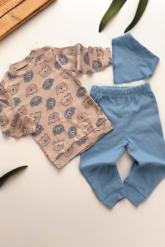 Erkek Bebek Çocuk Takım Uzun Kollu Alt Üst Takım Bebek Giyim Çocuk Giyim