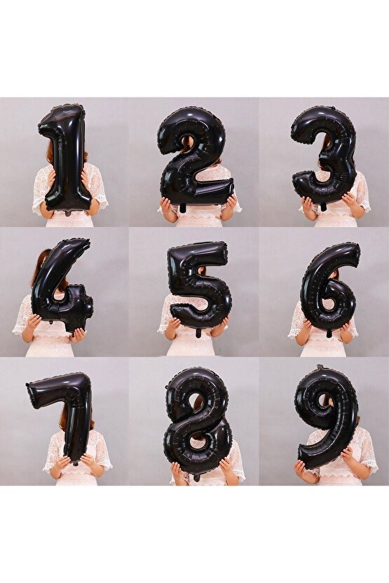 9 Yaş Siyah Rakam Balonlu Şimşek Mcqueen Balon Seti Arabalar Konfetili Şeffaf Balon