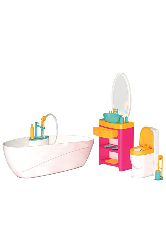 Lindanın Banyosu - Muhteşem Banyo Oyuncak - Eğlenceli Banyo Seti - Barbie Banyo Seti