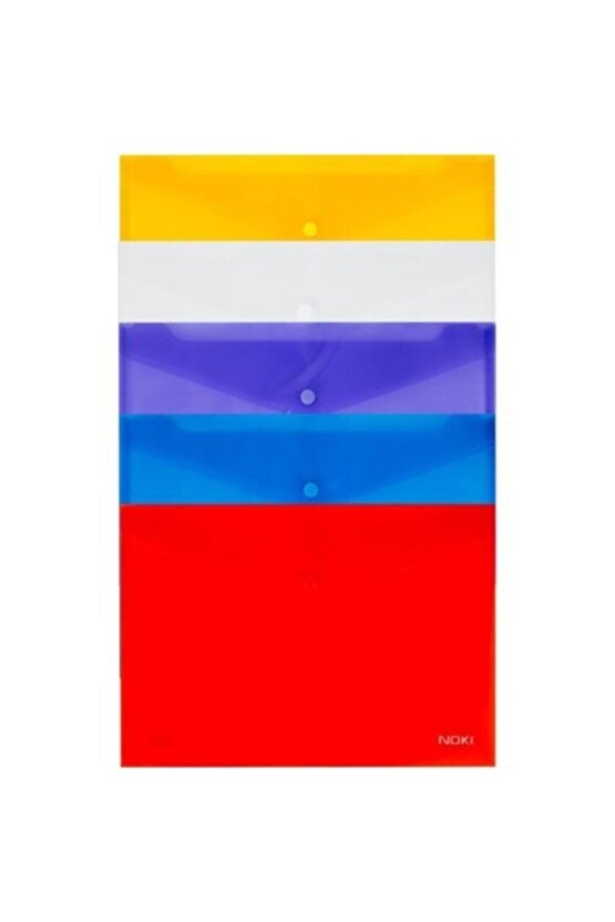 5 Renk A4 Çıtçıtlı Zarf Dosya