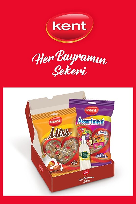 Kolonya Hediyeli 2li Bayram Şeker Paketi (1 Adet Assortment 375 gr & 1 Adet Missbonb