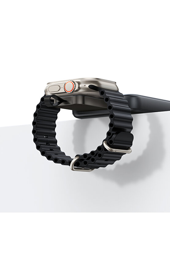 CH-2062 Apple Watch İçin Type-C Girişli Manyetik Kablosuz Şarj Aleti - Siyah