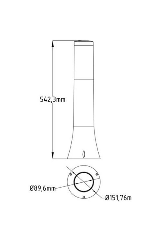 10 Watt Günışığı, 54 Cm Bahçe Duvar, Çim, Yürüyüş Yolu Armatürü, Bahçe Aydınlatma Apliği, Armatür