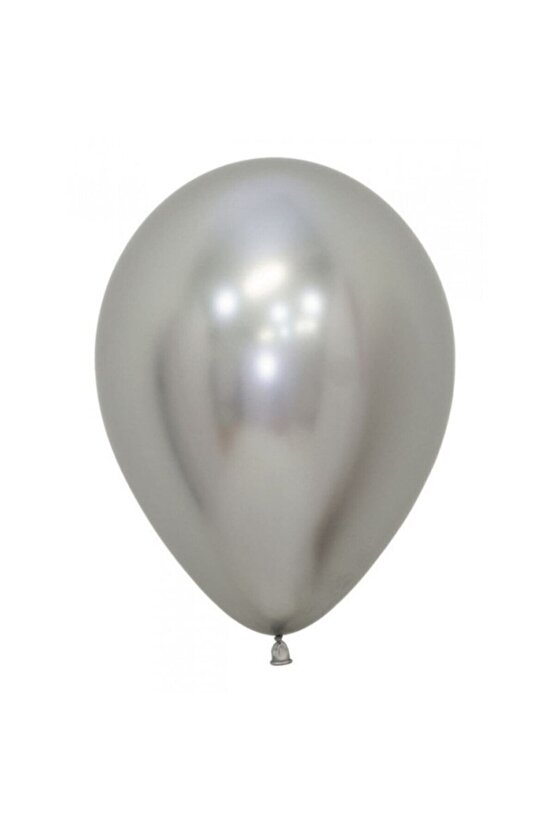Gümüş Krom Balon (AYNALI BALON) 10 Adet