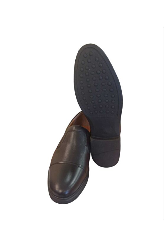 Kauçuk 692 hakiki deri comfort ortopedik bemsa erkek ayakkabı siyah bağsız