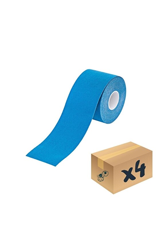 Vzn Kinesio Sport Tape – Sporcu Ağrı Bandı 5m X 5cm Mavi 4 Adet