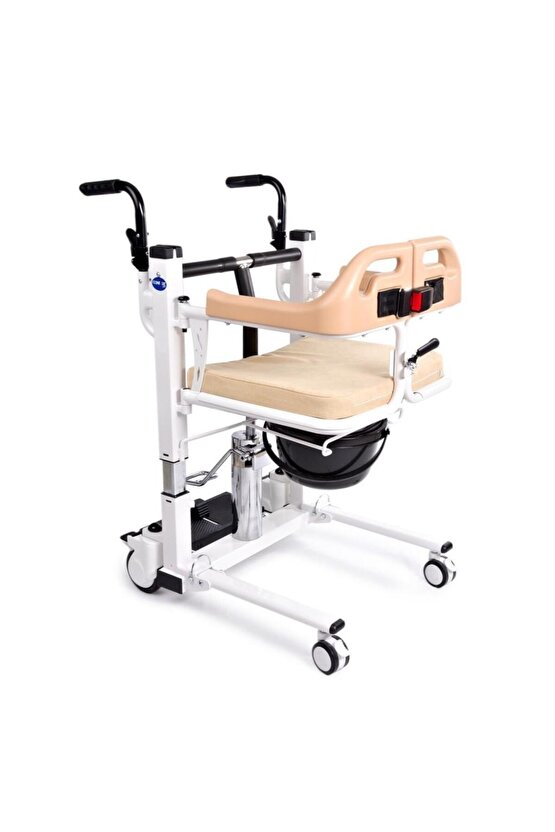 Comfort Plus DM-160 Tuvaletli Tekerlekli Sandalye (MANUEL) Ayak Pedallı