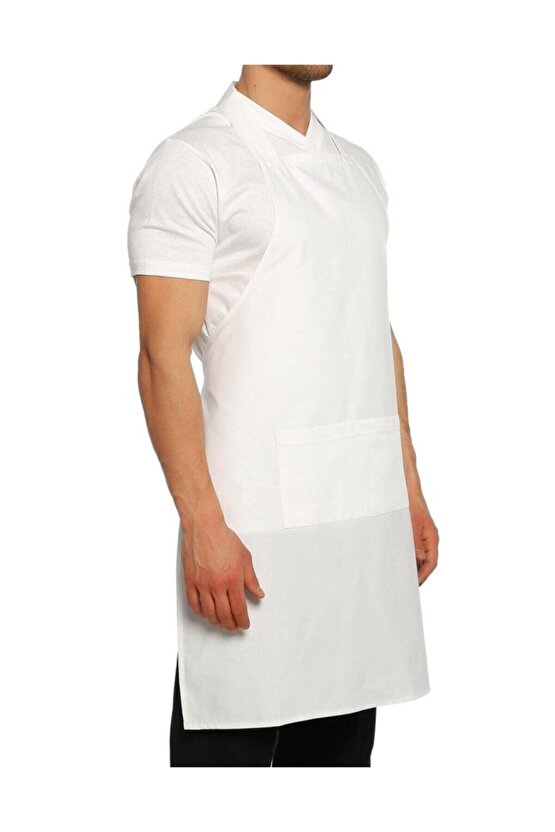 Unisex Beyaz Mutfak Garson Aşçı Şef İş Önlüğü
