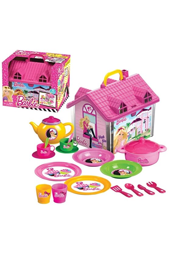 Barbie Oyuncak Ev Ve Çay Seti Takımı 19 Parça
