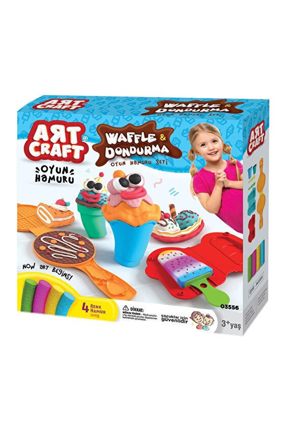 Waffle & Dondurma Hamur Seti (200 Gr.) - Oyun Hamuru Seti - Hamur Setleri - Hamur Kalıpları