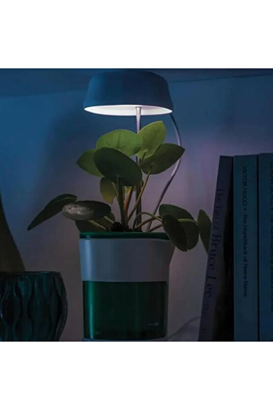 Akıllı Bitki Çiçek Büyütme Saksısı Hızlı Bitki Yetiştirme Otomatik Sulama LED Işıklı USB Şarjlı