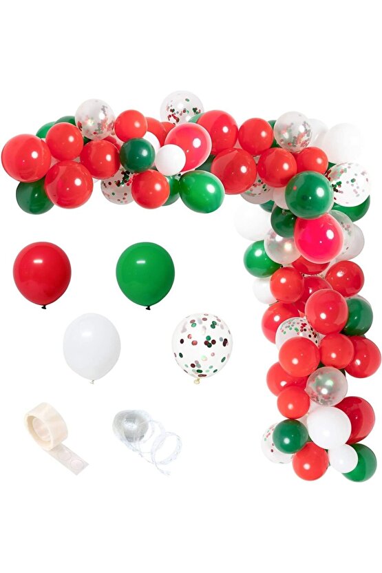 Yılbaşı Yeni Yıl Balon Zincir Seti 5 Metre 72 Parça