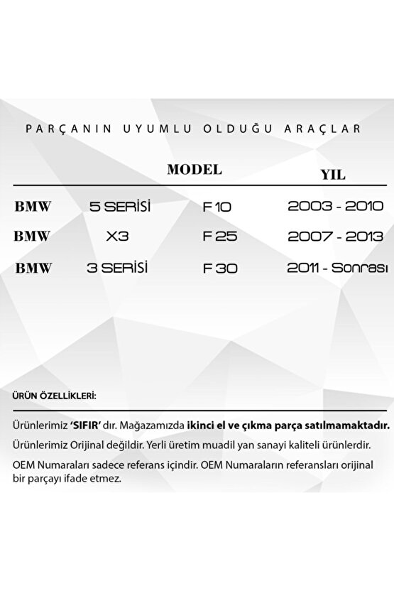 Bmw 5 Serisi F10 E60,3 Serisi E92 E93 F30 Için Kapı Vakum Pompası Motor Dişli Takımı