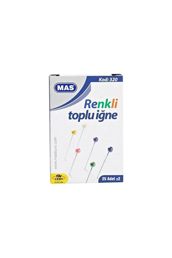 Toplu Iğne Renkli Başlı 32 Mm 320