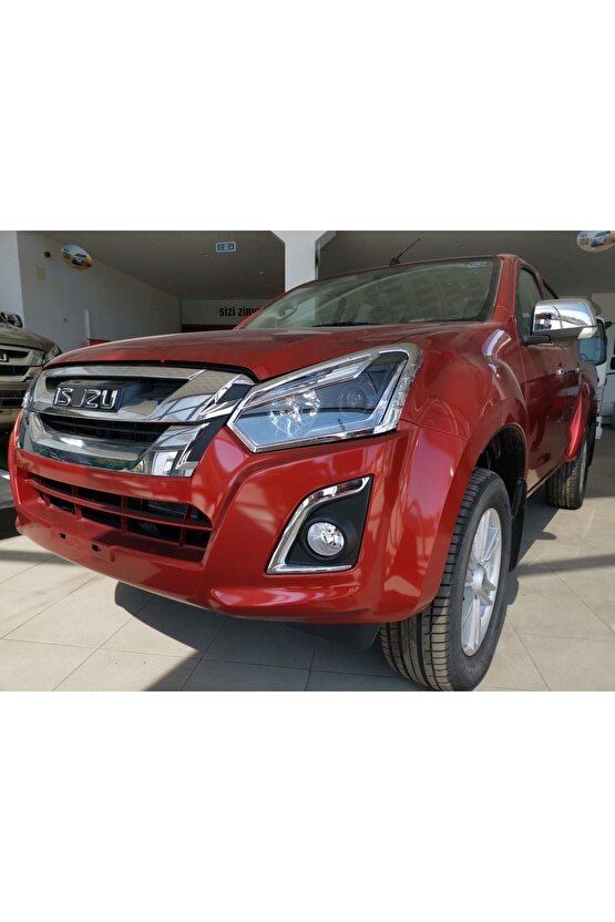 Isuzu D-Max İçin Uyumlu  Far Çerçevesi Kaplama Nikelaj Sinyal Çizgili 2018+