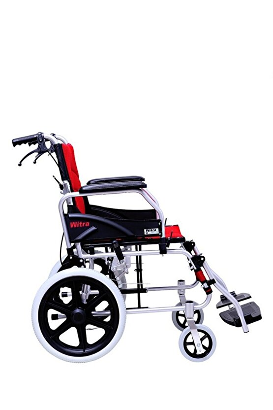 WİTRA Alüminyum Özellikli Refakatçı Frenli Hafif Tekerlekli Sandalye Refakatçi Tekerlekli Sandalye