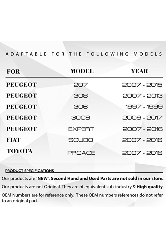 Citroen C4, Peugeot 308 Için Su Fıskiye Memesi 2li