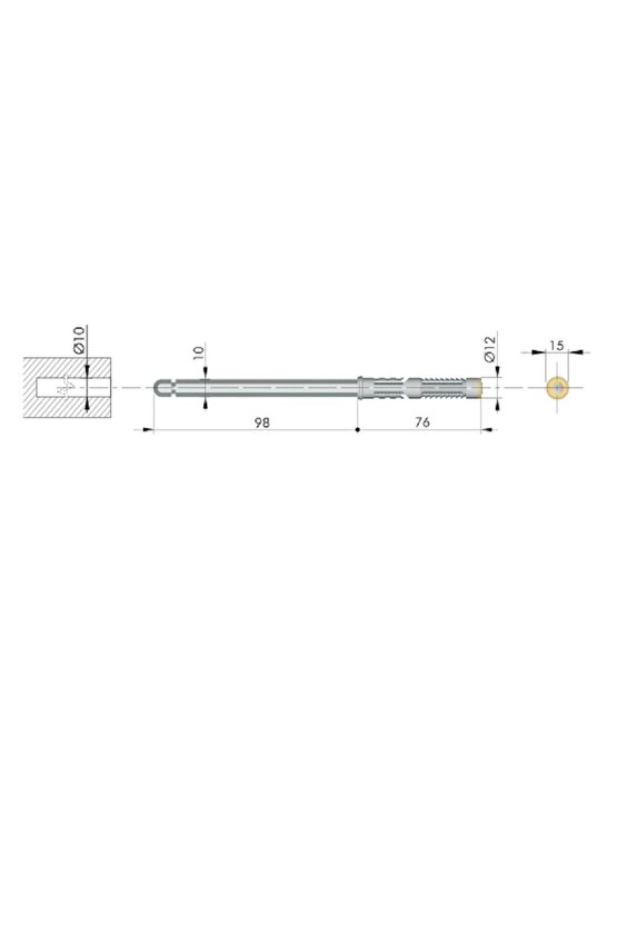 10 Adet -shelf Gizli Raf Tutucu Cap 10 Mmx100mm