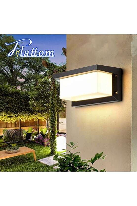 3000K Günışığı 18 Watt Bahçe Duvar Apliği, Villa Dış Cephe Aplik, Kapı Giriş Aplik, Modern Led Aplik