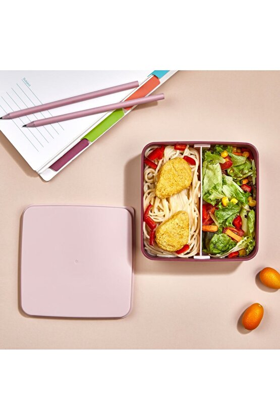 2 Katlı Kare Lunchbox Yemek Saklama Kabı Beslenme Kutusu Seti-sporcu Öğrenci Fitness Okul Işyeri