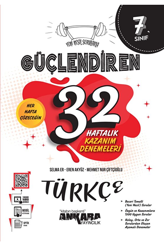 7.sınıf Güçlendiren 32 Haftalık Matematik Türkçe Fen Sosyal Din Haftalık Kazanım Deneme Seti - 5li