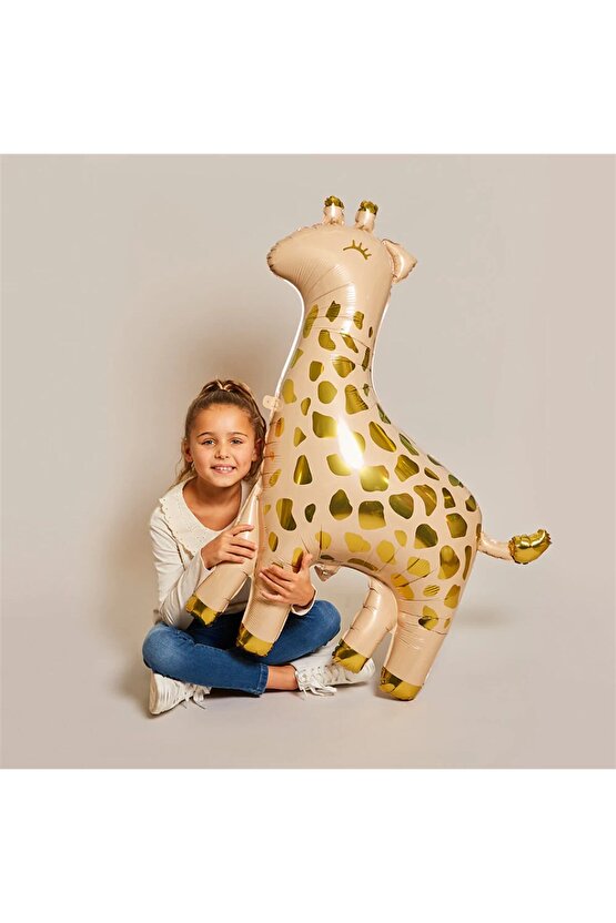 Sevimli Zürafa Konsept 3 Yaş Doğum Günü Balon Set Safari Tema Zürafa Parti Doğum Günü Balon Set