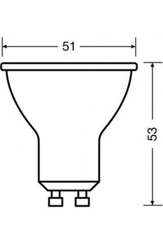 Gu 10 Ampul Mavi Renkli Lensli Led Ampul