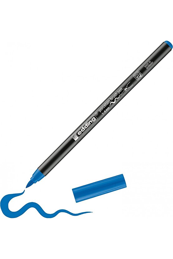 Porcelain Brush Pen Porselen Kalemi Gökyüzü Mavi  010