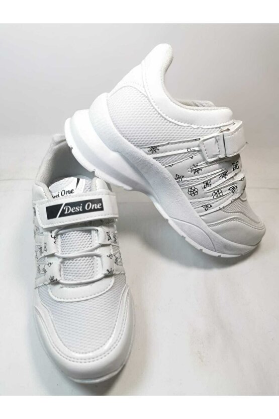 Beyaz - Extra Hafif Ortopedik Spor Ayakkabı Sneaker