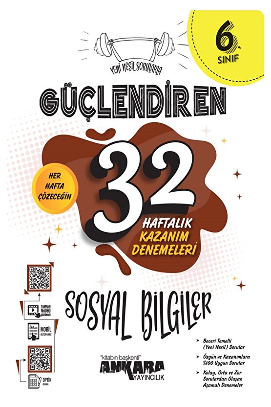 6.Sınıf Tüm Dersler Güçlendiren 32 Haftalık Kazanım Denemeleri Modüller Set