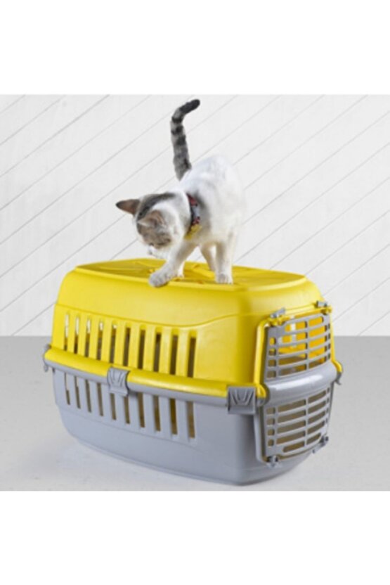Kedi Köpek Taşıma Çantası Evcil Hayvan Taşıma Sepeti Sarı