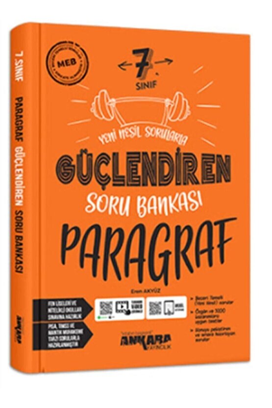 Ankara Yayınları 7 Sınıf Paragraf Soru Bankası Güçlendiren