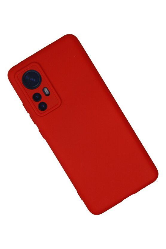 NewFace Newface Xiaomi Mi 12X Kılıf Nano içi Kadife Silikon - Kırmızı IR9501
