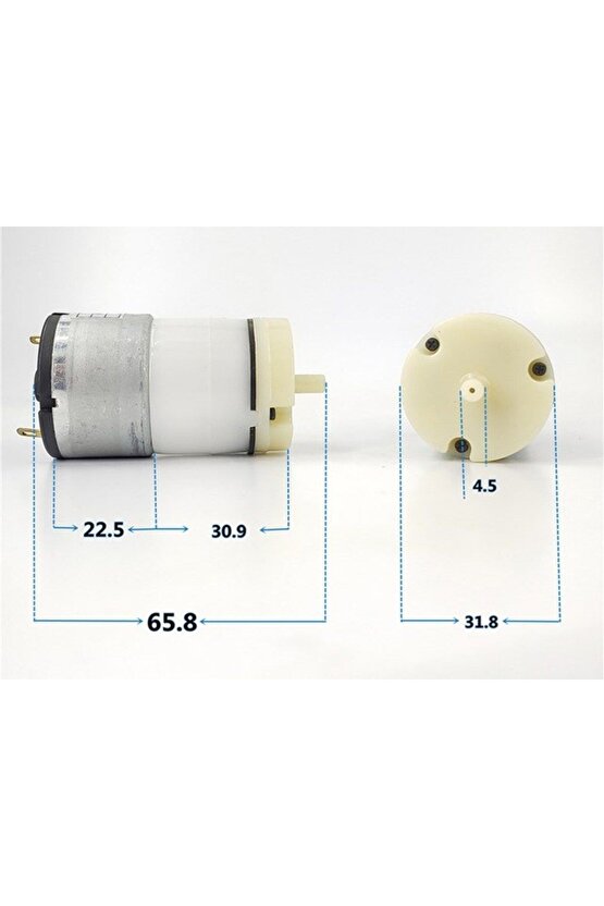 AJK-B12 Mini DC Hava Pompası - 5V-12V Çok Voltajlı Kompakt Motor