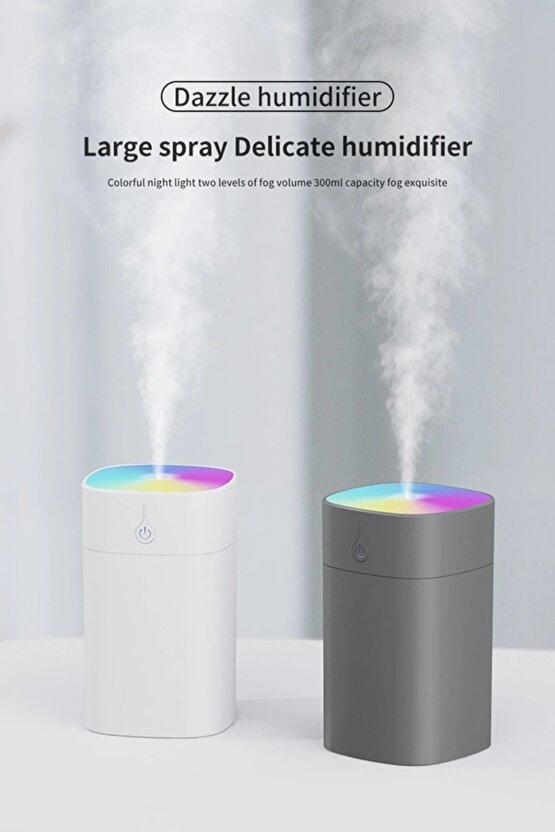 H2O Humidifier 400 Ml Ulrasonik Hava Nemlendirici Buhar Makinesi Ve Aroma Difüzörü