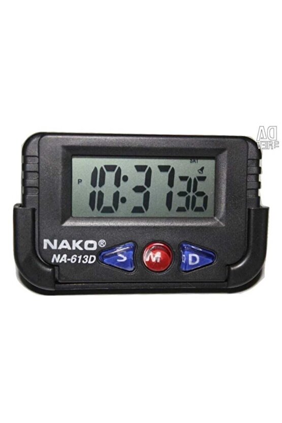 Dijital Alarmlı Saat Kronometre Masa Ve Araç Saati Na-613d - 2 Adet