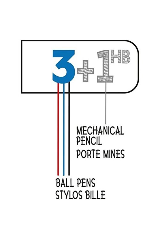 BİC 4 COLOURS MULTIFUNCTION 3+1 HB TÜKENMEZVERSAT