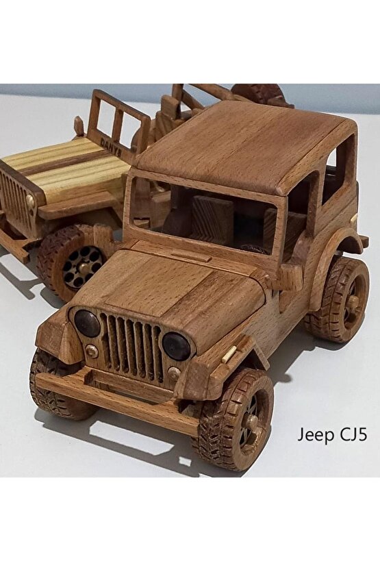 Ahşap Oyuncak Model Araba Serisi Jeep Cj5 Ao05