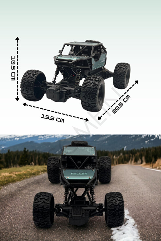 Oyuncak 2.4 GHz Uzaktan Kumandalı Full Fonksiyon Şarjlı 1:18 ölçek Of Road Jeep